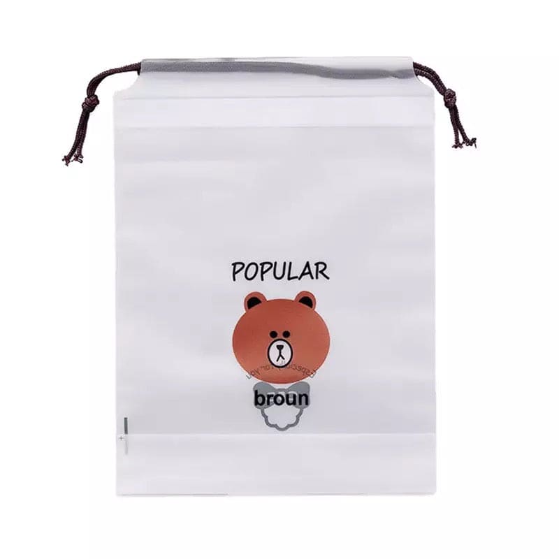 Set Of 4 Portable Waterproof Cute Bear Print Drawstring, Waterproof Travel Luggage Bag, Home Clothes Storage Bag, Shoes Organizer Pouch, Portable Cartoon Drawstring Shoe Storage, Waterproof Cosmetic Storage Bag, Transparent Clothing Drawstring Pocket Set Of 4 Portable Waterproof Cute Bear Print Drawstring, Waterproof Travel Luggage Bag, Home Clothes Storage Bag, Shoes Organizer Pouch, Portable Cartoon Drawstring Shoe Storage, Waterproof Cosmetic Storage Bag, Transparent Clothing Drawstring Pocket